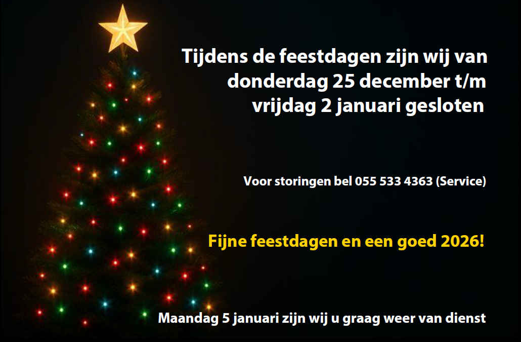 Week 1 gesloten, Fijne Kerstdagen en een Gelukkig Nieuwjaar!